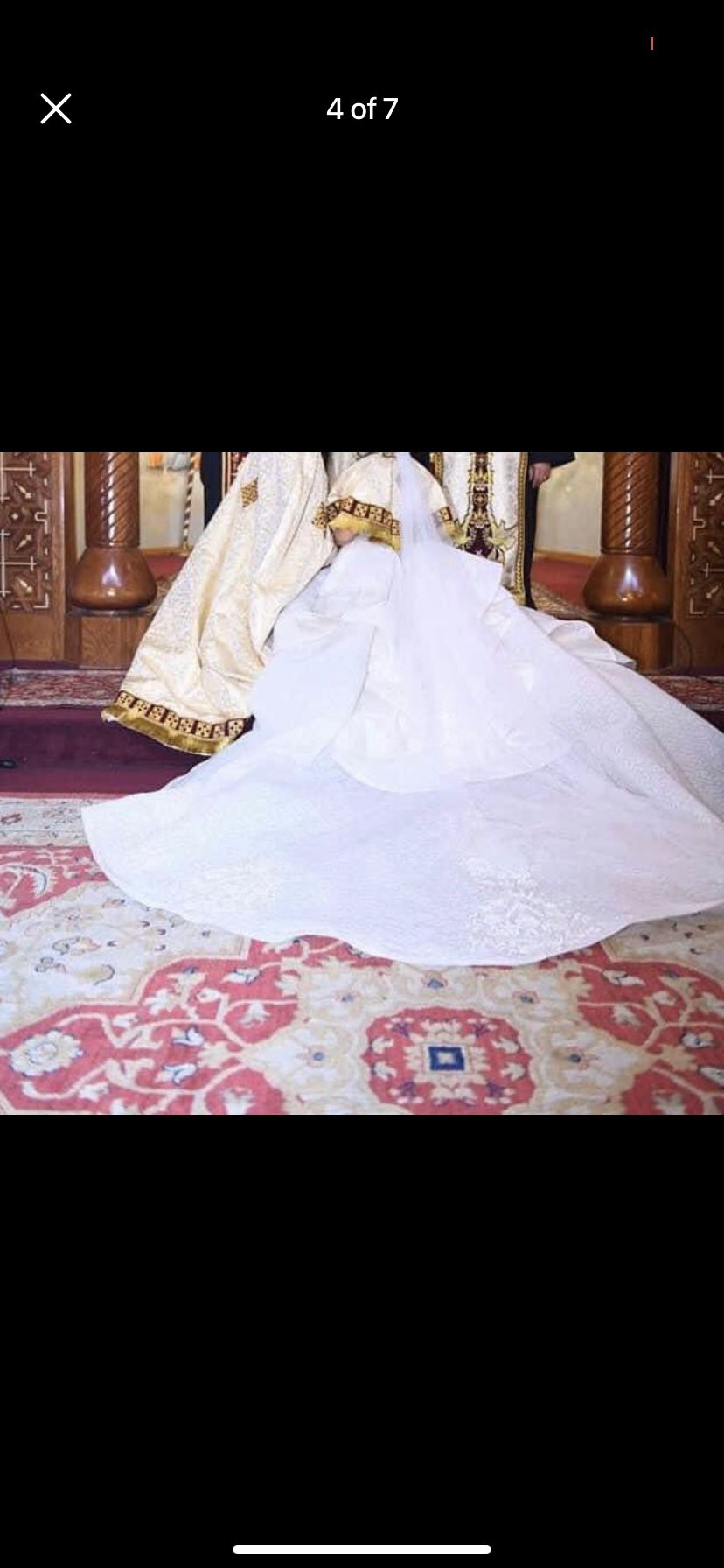 Wedding Dress Coming With Simple Long Veil 