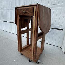 Wooden Collapsible table - With Stool