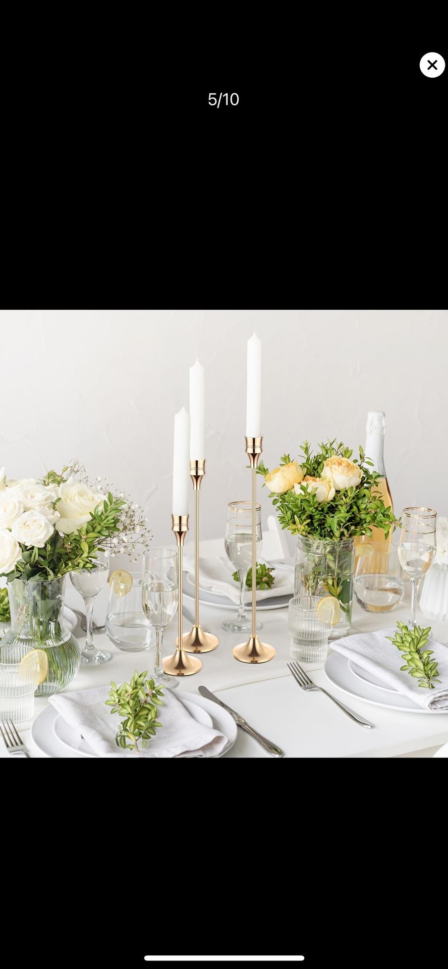Gold Candle Holders 30 Piece