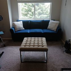 Blue Velvet Couch