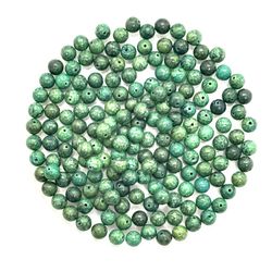 62 Green Stone Beads
