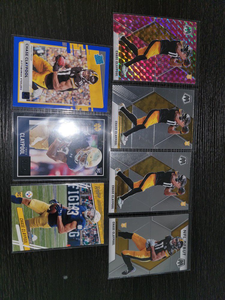 Chase Claypool Rookie Card Lot Prizm & Blue Press Proof - Pittsburgh Steelers