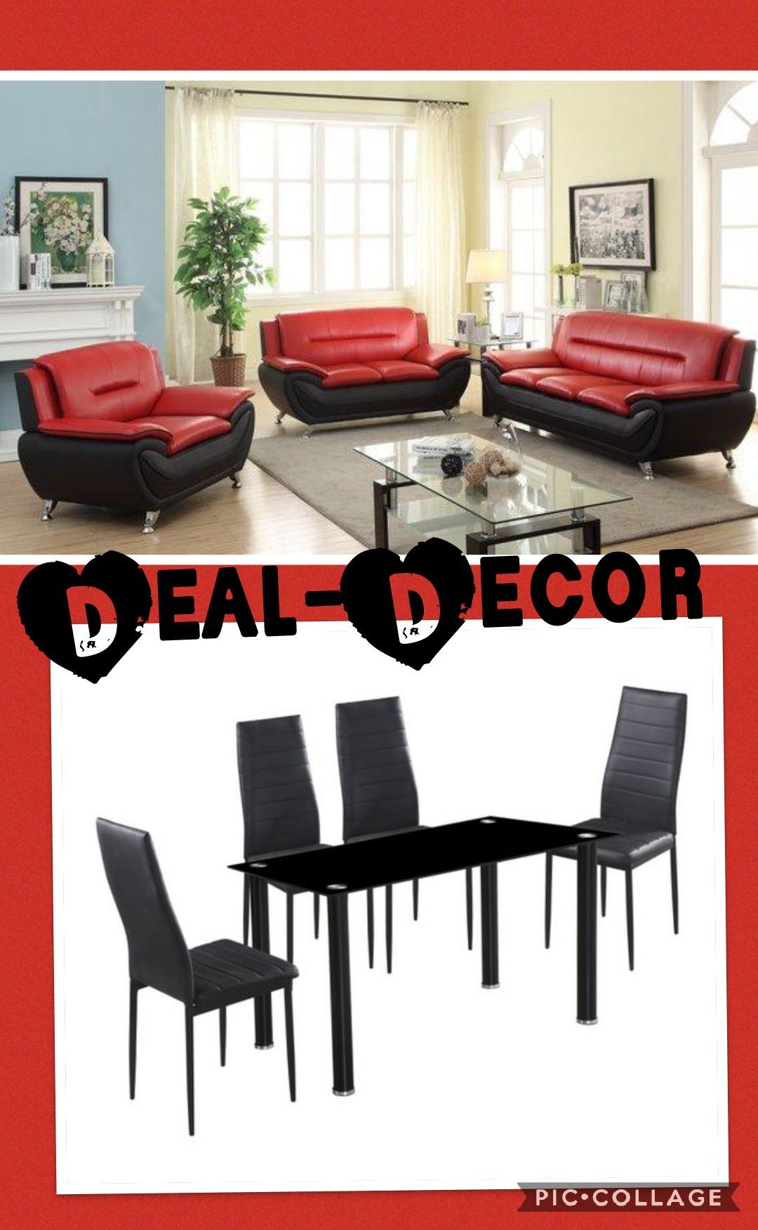 Red/Black 2 Room Combo Set