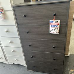 5 Drawers dresser available in different colors