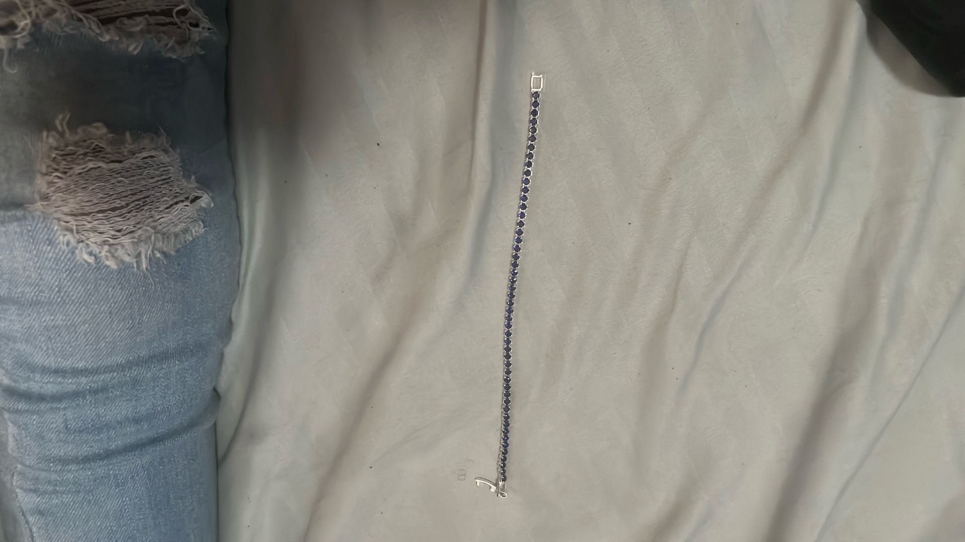 Blue Tennis Bracelet