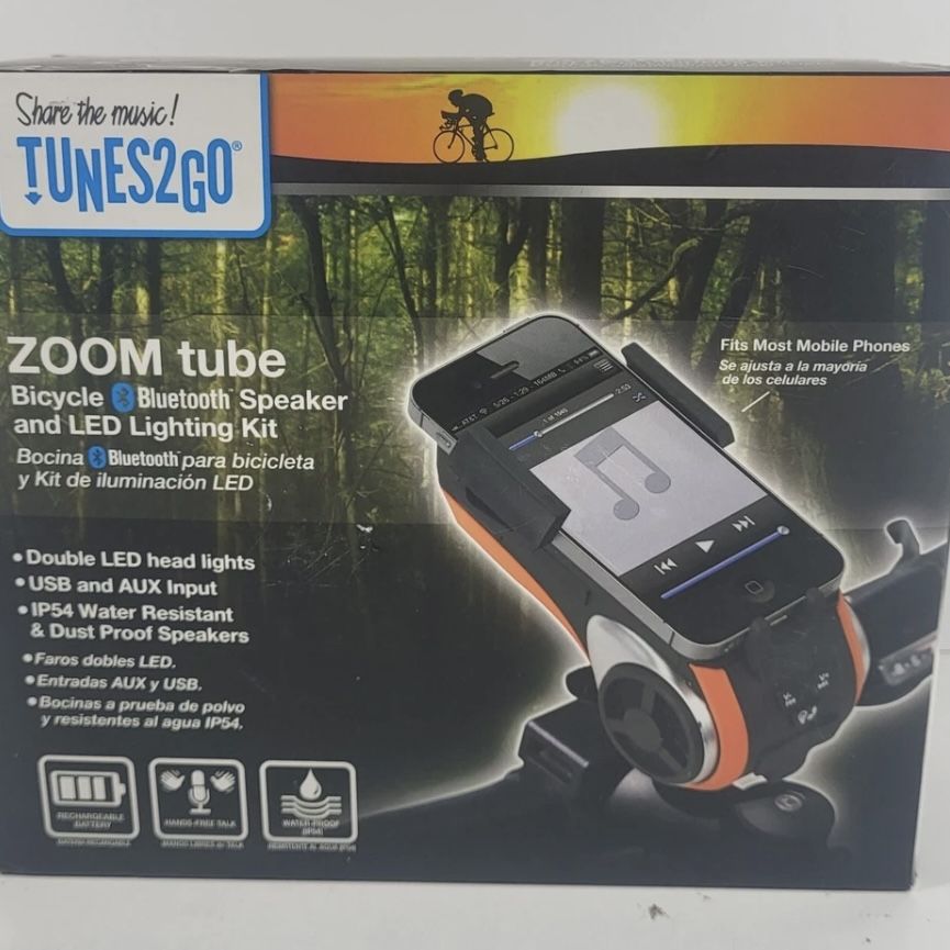 Bluetooth Speaker LED Headlight Phone Holder