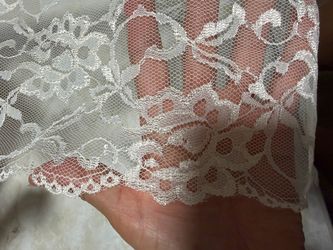 Price is for 2 yards of beige vintage 90’s lace. About 10.5” wide. Diy craft projects wedding decor