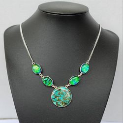Rare Sterling Silver Turquoise Necklace