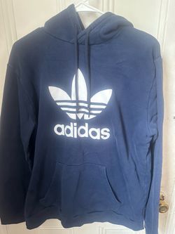 Navy Color Adidas Hoodie Size M For Men