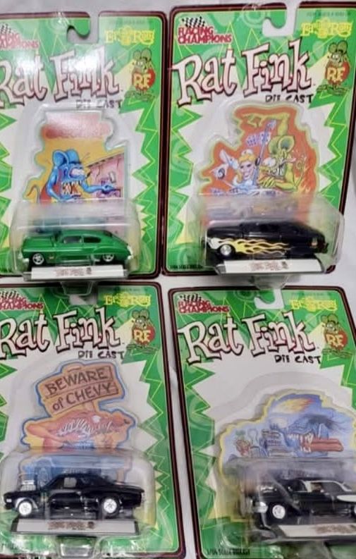 NEW IN PACKAG Lot Of 6 Racing Champions Rat Fink Ed Big Daddy Roth Die Cast Cars