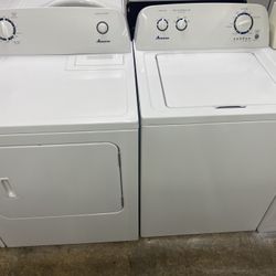 Amana Set Washer And Dryer Electric Good Condition We Delivery 
