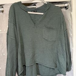 Olive Green Cropped Sweater