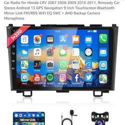 Car Radio for Honda CRV 2007-2011 Android 13 GPS Navigation 9 Inch Touchscreen