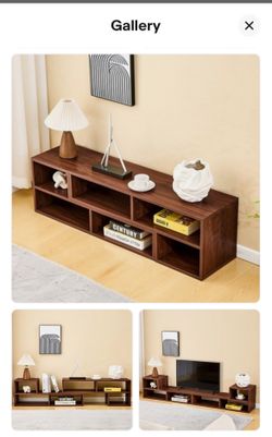 dark walnut modular tv stand / media entertainment console
