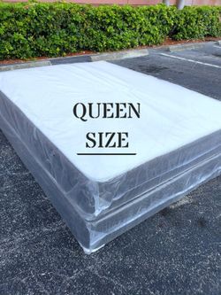 NEW QUEEN-SIZE MATTRESS & BOX SPRING - 2PC