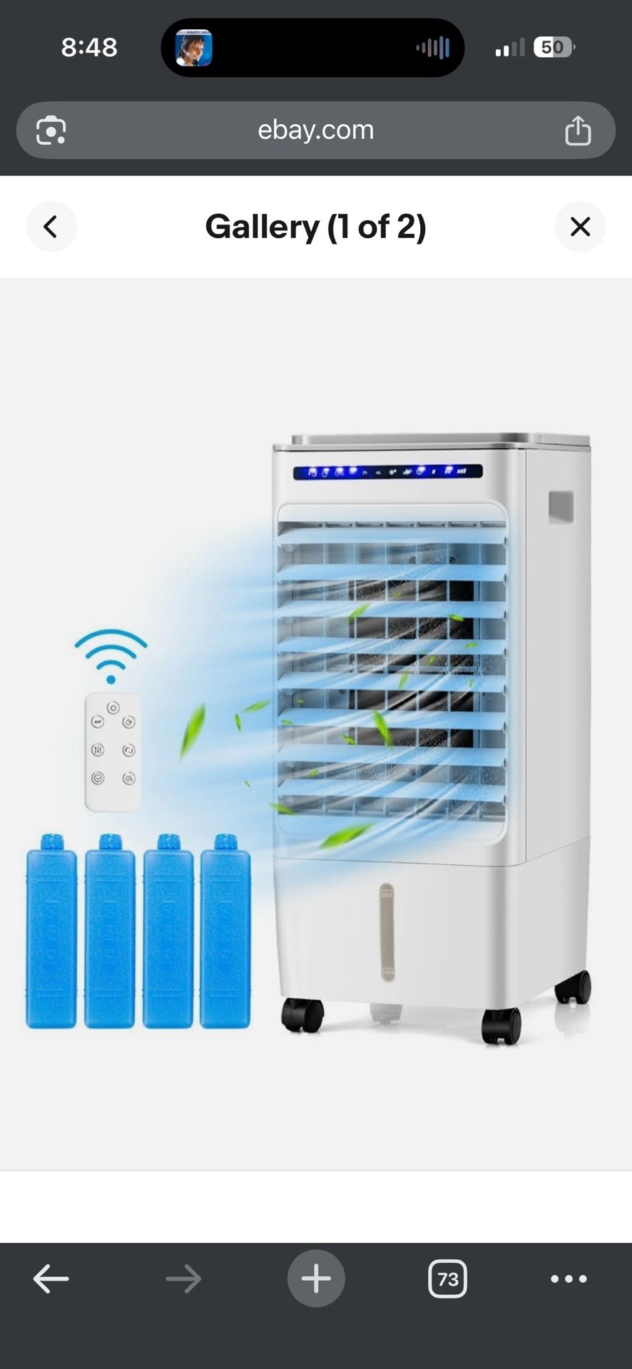 3-in-1 Evaporative Air Cooler Air Cooling Fan Portable with Fan & Humidifier