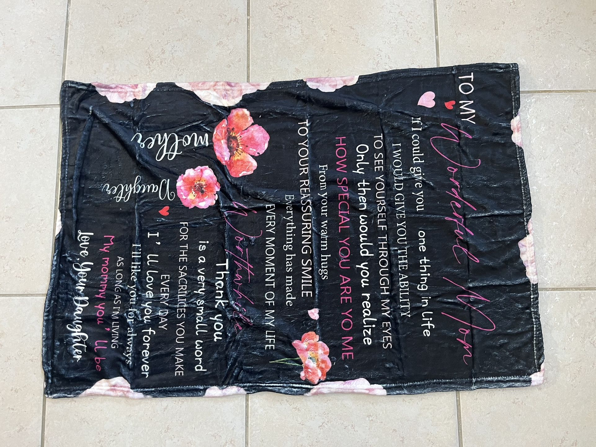 Baby blanket 26”x39” Wonderful Mom