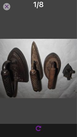 Cast Iron Sad, Collar, and Dollhouse Iron