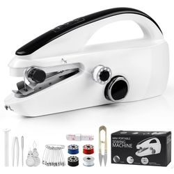 Handheld Sewing Machine, Dual Speed Hand Held Sewing Machine, Sewing Mini Portable Machine for Beginners, Adults, DIY, Home, Travel