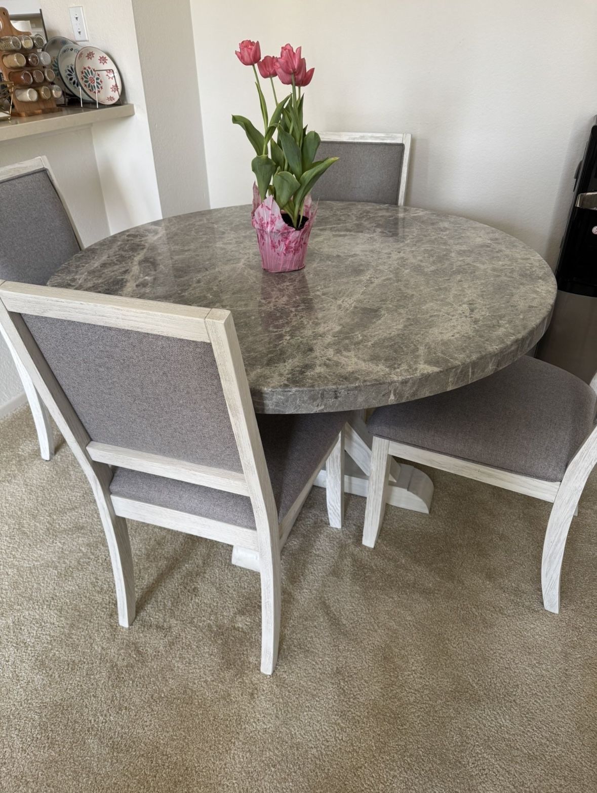 Marble Dining Table Set