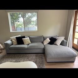 Grey L-Shaped Sectional Couch – $50 OBO