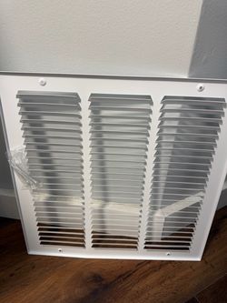White Steel Return Air Vent Grille