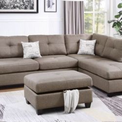 Sectional Sofa + Ottoman