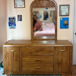 Dresser and Mirror Set