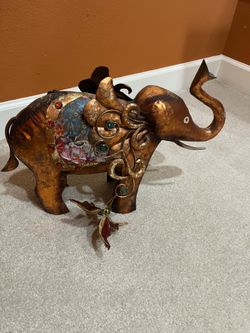Copper Elephant Decor