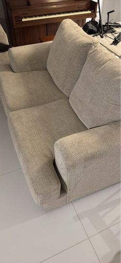 Beige comfortable Fabric Sofa - New-like condition