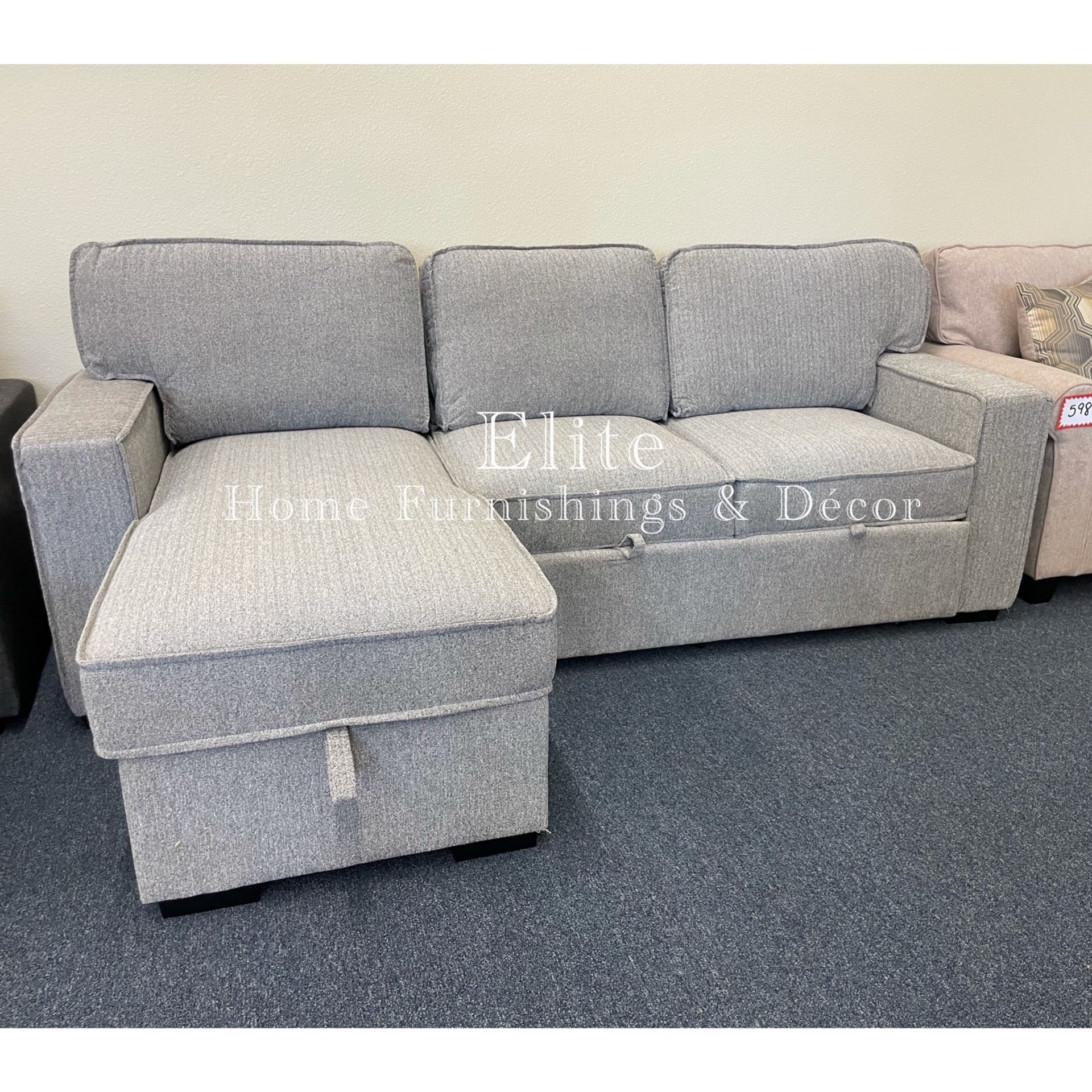 Gray Sleeper Sectional