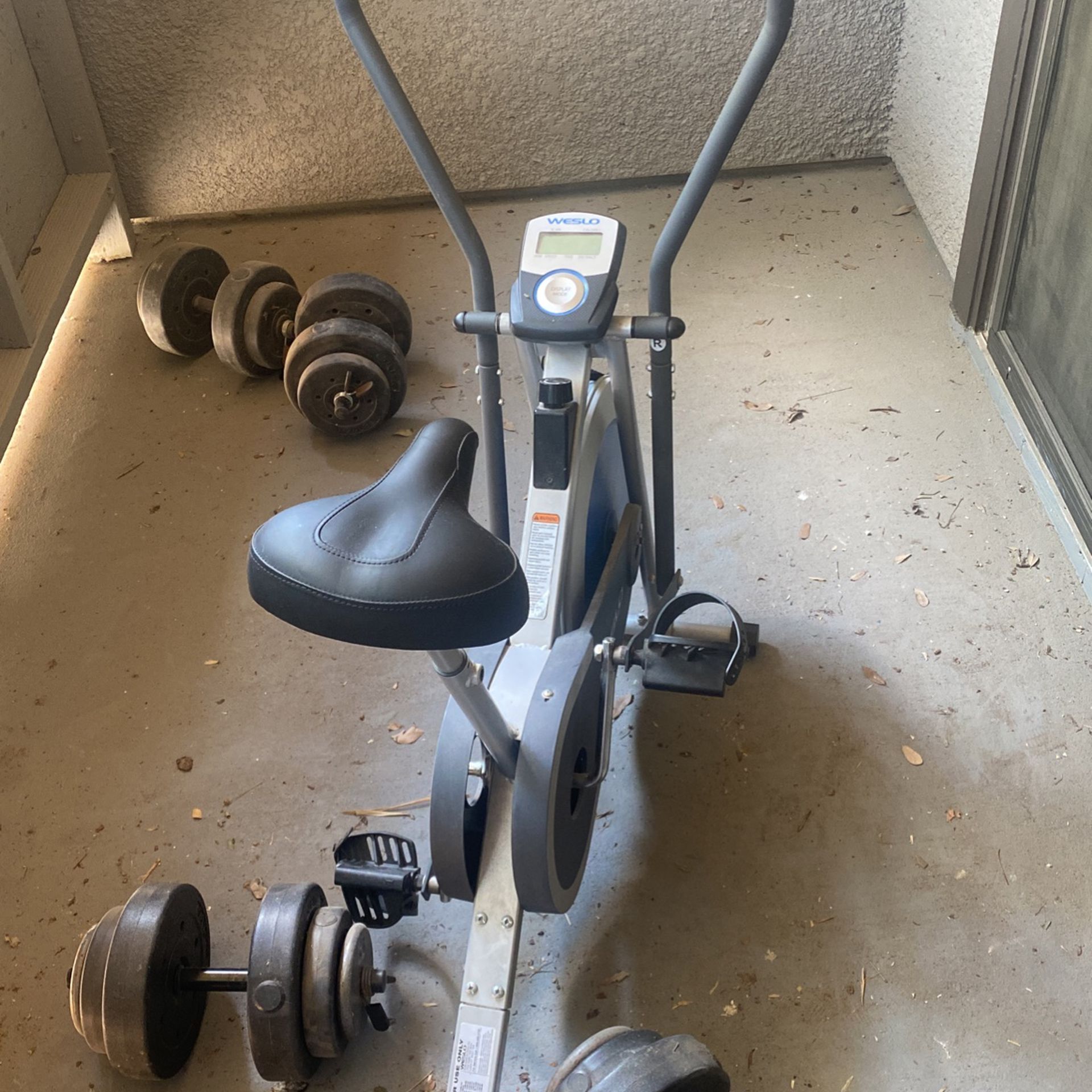 Exercise Bike And Weights 