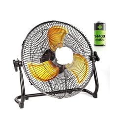 Battery Operated Fan, Home or Outdoor Dual-use Portable Fan,With 14400mAh Capacity Battery Can Running 5-24 Hours, Design For Camping，Patio，with USB O