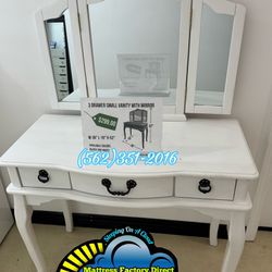 White Vanity Small Dresser Stool Blanco 