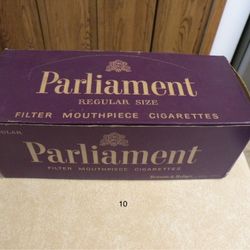 Very Rare Vintage 1950's Set of 10 EMPTY Parliament/Benson & Hedges Advertising Display Boxes