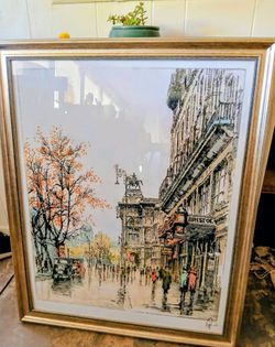Framed Bristol Street Scene Art Print