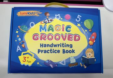 LumiKidz Magic Grooved Handwriting Set – 7 Reusable Books & Disappearing Ink Pens