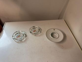 Vtg Lot of 3 Hotel Ashtrays Great Condition OBO