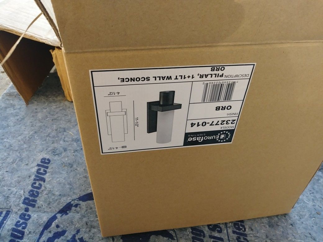 Eurofase lightint 2 wall sconce with opal white glass shade