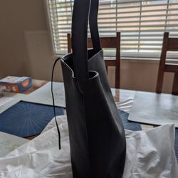 Genuine Leather Bucket Bag