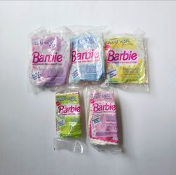 5 Vintage Barbie McDonald's Happy Meal Toys 1992 New