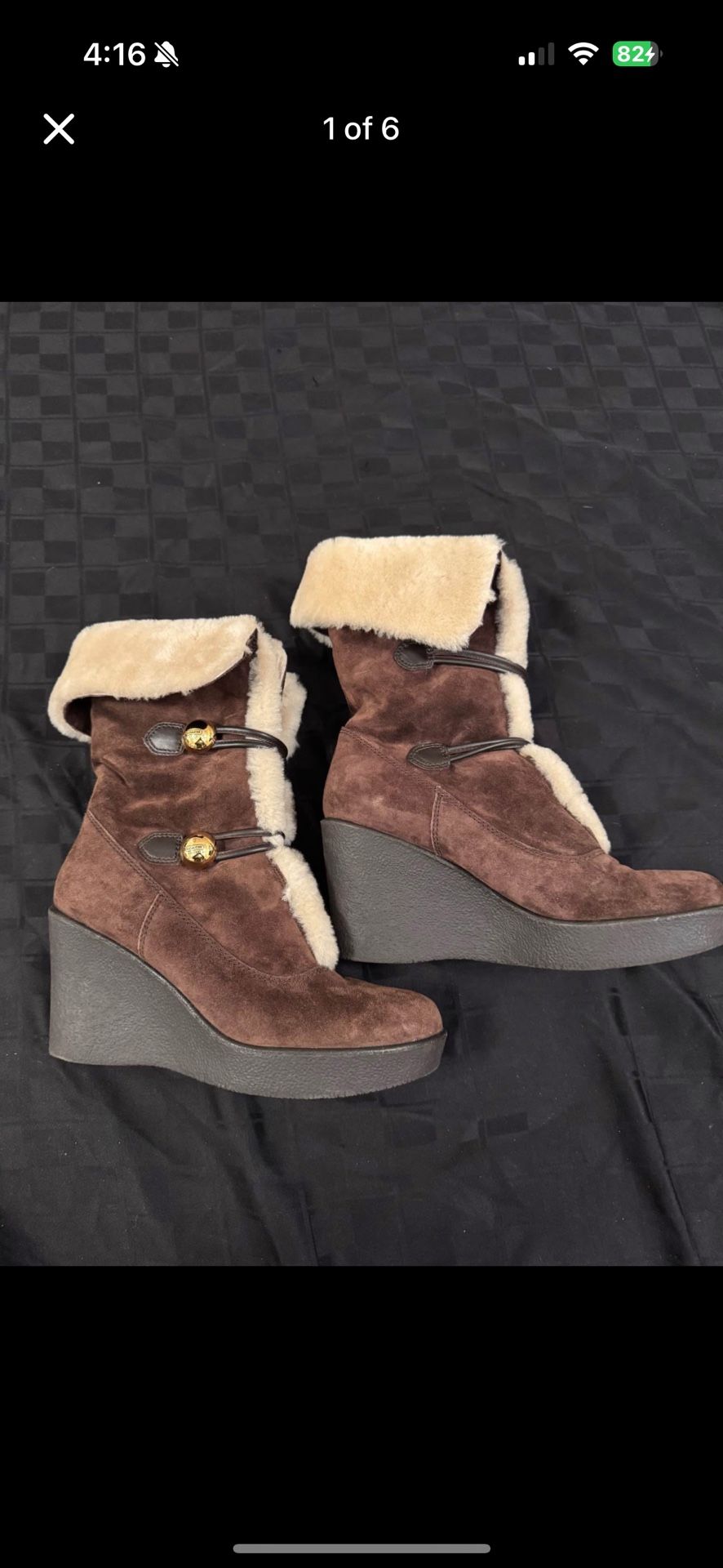 Coach wedge boots. Women size 7 Great condition. Only worn once.
