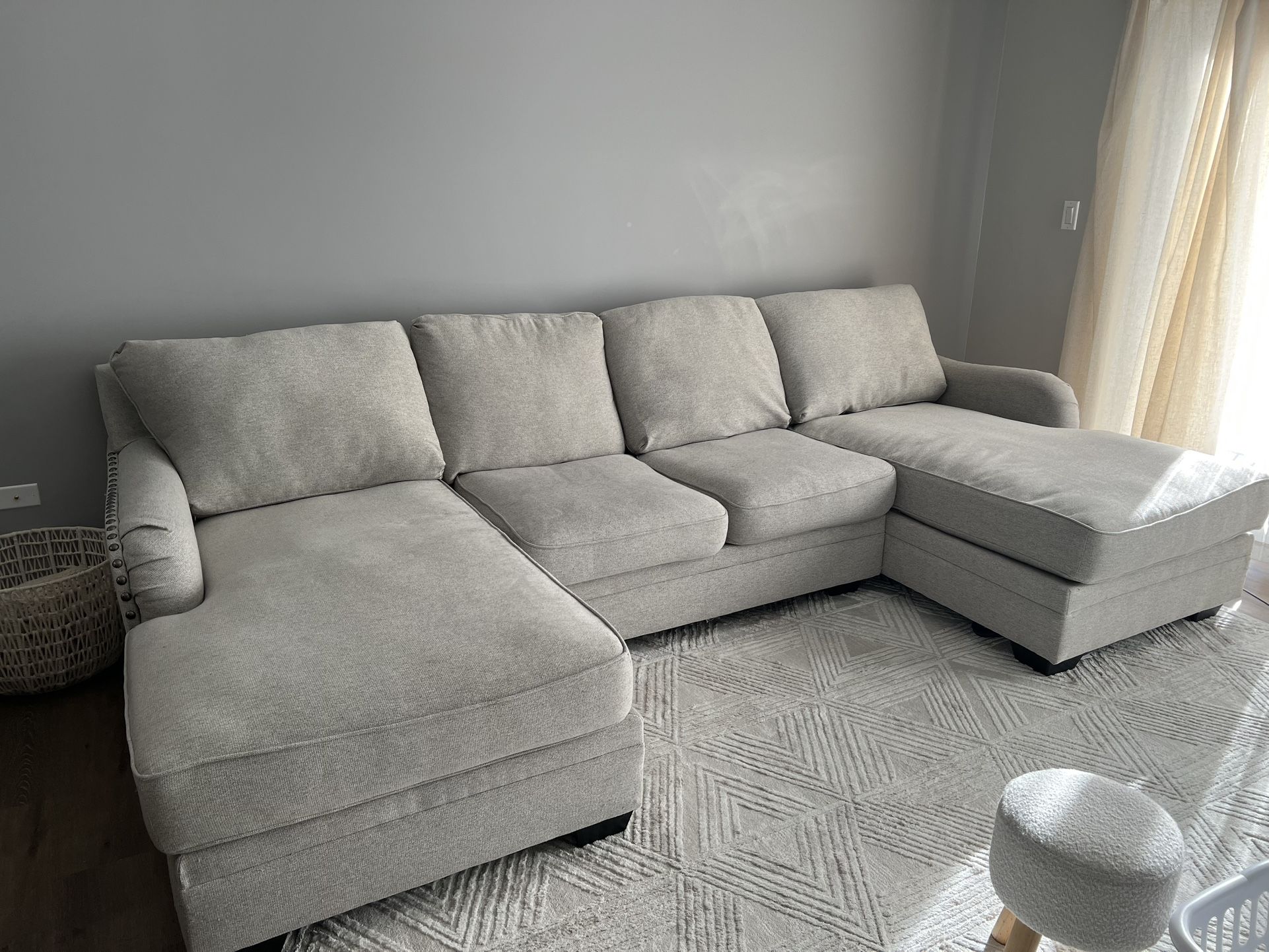 Grey U-Sectional Couch
