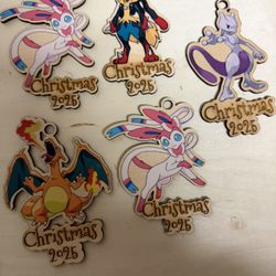 Pokemon Christmas Ornaments Wooden