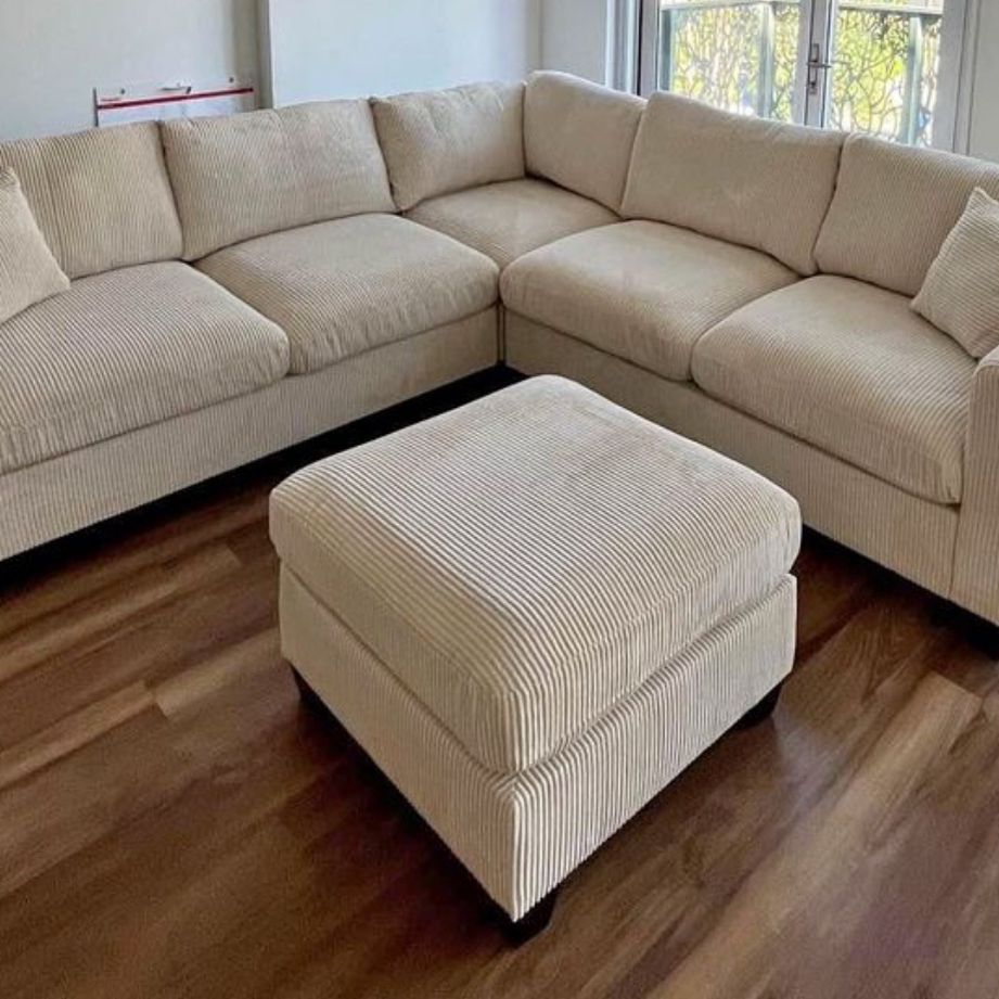 4 Pc Sectional Sofá With Ottoman 