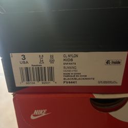 Black Reeboks Size 3y