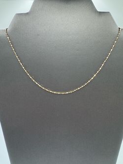 14KT Yellow And White Gold Fashion Beaded Chain