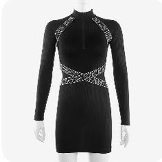 Sexy Zipper Mini Onepiece Kpop Idol Dance Hiphop Halloween Costume