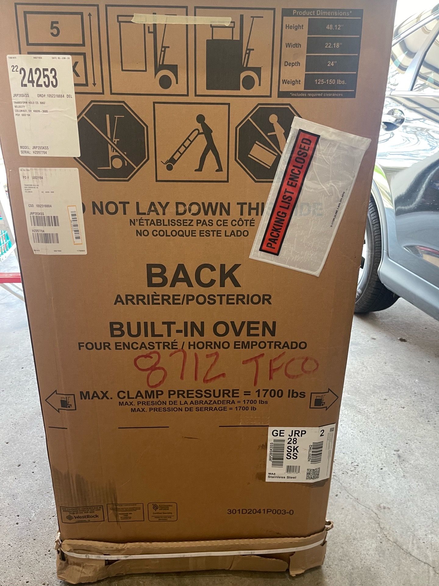 New 24 inch built in wall oven