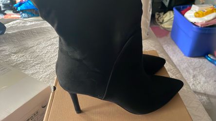 Black Stiletto Knee-High Boots